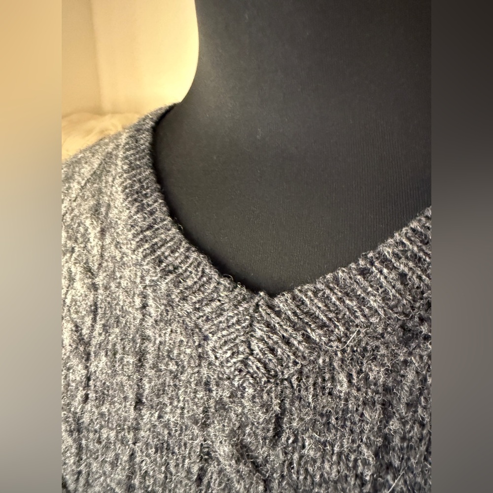 Express Bleus Wool Cable-Knit Gray, M, Made in India 🇮🇳